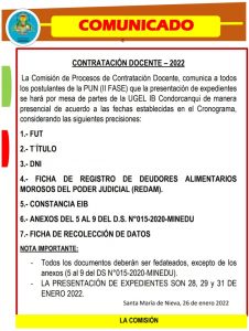 REQUISITOS CONTRATO PUN
